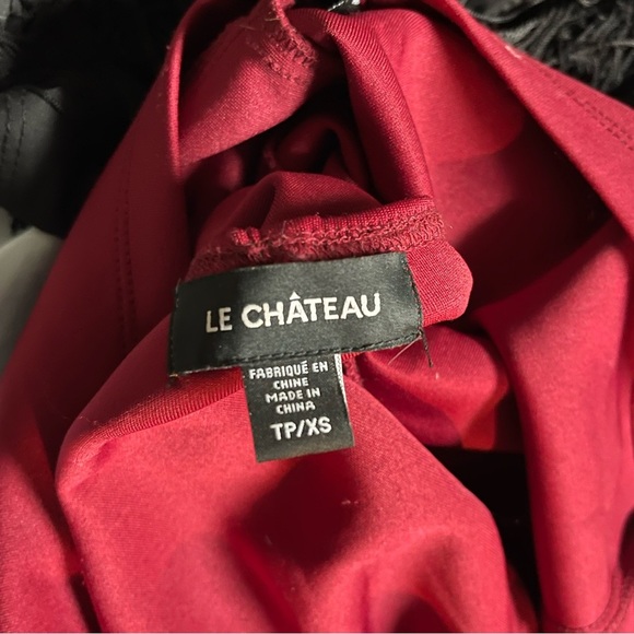 Le Chateau Burgundy Mini Formal Dress Size Women’s XS Fits Like a Small - Picture 4 of 4
